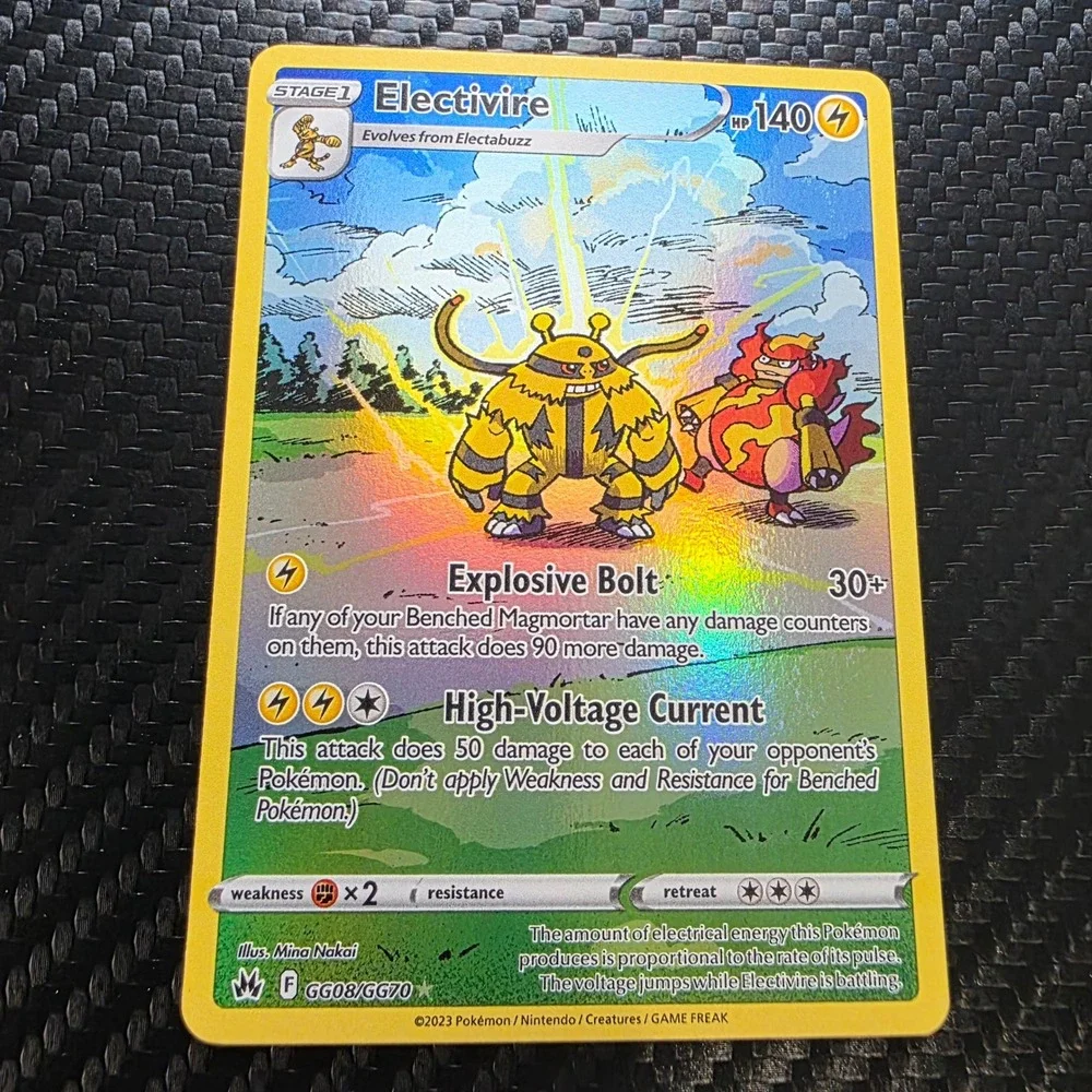 Electivire GG08/GG70 Crown Zenith Galarian Gallery Full Art Holo Pokemon TCG NM